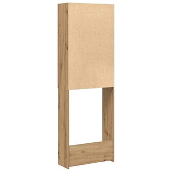 Wasmachinekast 64x25,5x190 cm artisanaal eikenkleur 9