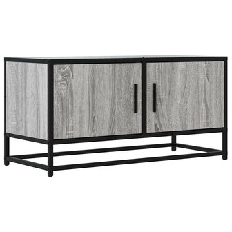 Tv-meubel 80x34,5x40 cm bewerkt hout metaal grijs sonoma eiken 2