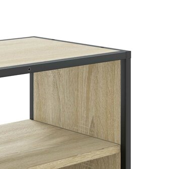 Tv-meubel 80x31x39,5 cm bewerkt hout metaal sonoma eikenkleurig 8