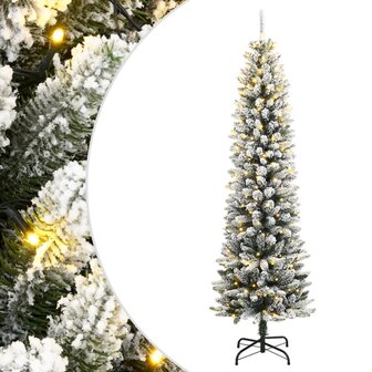 Kunstkerstboom met 300 LED&amp;apos;s en sneeuw 180 cm 1