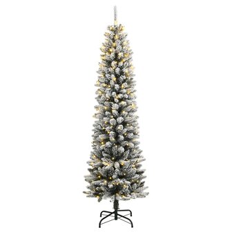 Kunstkerstboom met 300 LED&amp;apos;s en sneeuw 180 cm 2