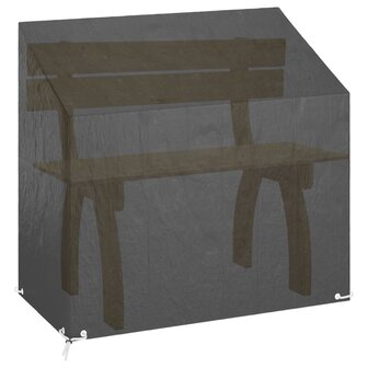 Tuinbankhoezen 2 st 8 oogjes 130x70x70/88 cm polyetheen 5