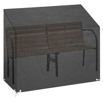 Tuinbankhoezen 2 st 8 oogjes 160x70x70/88 cm polyetheen 5