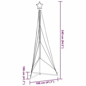 Kerstboomverlichting 483 warmwitte LED&amp;apos;s 240 cm 11