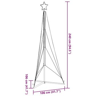 Kerstboomverlichting 483 blauwe LED&amp;apos;s 240 cm 11