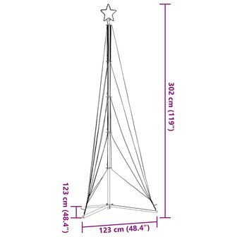 Kerstboomverlichting 525 blauwe LED&amp;apos;s 302 cm 11