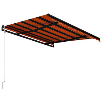 Luifel automatisch uittrekbaar 350x250 cm oranje en bruin 4