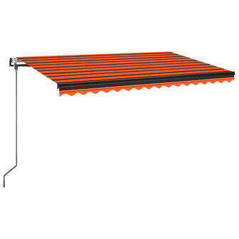 Luifel automatisch uittrekbaar 400x350 cm oranje en bruin 2