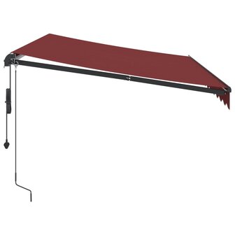 Luifel automatisch uittrekbaar 350x250 cm bordeauxrood 4