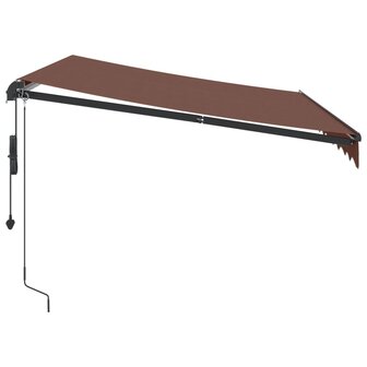 Luifel automatisch uittrekbaar met LED&amp;apos;s 300x250 cm bruin 5