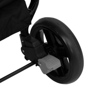 Tweeling buggy staal lichtgrijs en zwart 9