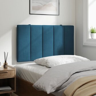 Hoofdbordkussen 80 cm fluweel blauw 4