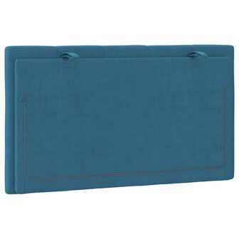 Hoofdbordkussen 80 cm fluweel blauw 7