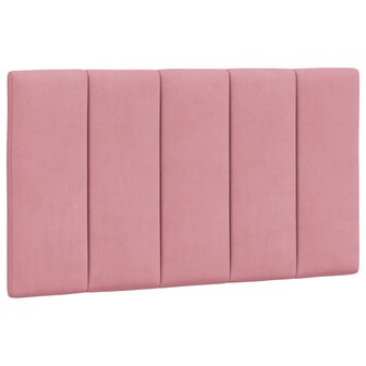 Hoofdbordkussen 80 cm fluweel roze 2