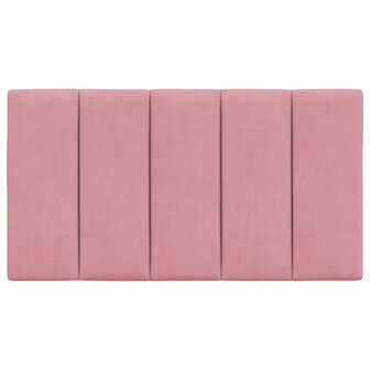 Hoofdbordkussen 90 cm fluweel roze 5