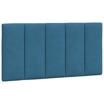 Hoofdbordkussen 100 cm fluweel blauw 2