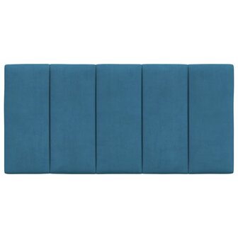 Hoofdbordkussen 100 cm fluweel blauw 5