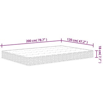 Binnenveringmatras middelhard 120x200 cm 7