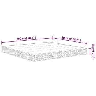 Binnenveringmatras middelhard 200x200 cm King Size 7