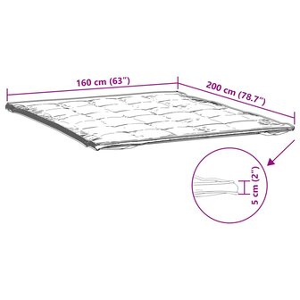 Matrasbeschermer 160x200 cm wit 6