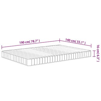 Schuimmatras middelzacht 140x190 cm 9