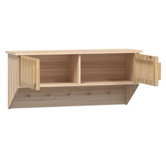 Wandkast met haken 80x24x35,5 cm bewerkt hout 5