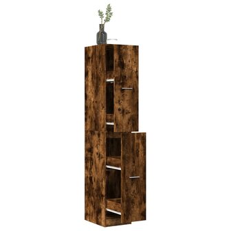 Apothekerskast 30x41x174,5 cm bewerkt hout gerookt eikenkleurig 1