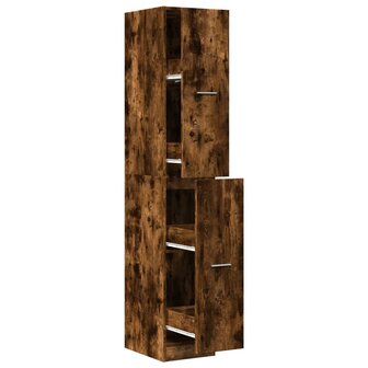 Apothekerskast 30x41x174,5 cm bewerkt hout gerookt eikenkleurig 2