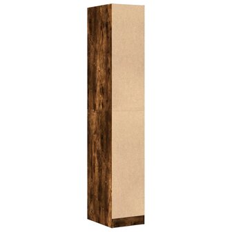 Apothekerskast 30x41x174,5 cm bewerkt hout gerookt eikenkleurig 7