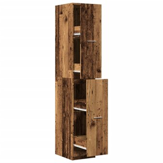 Apothekerskast 30x41x174,5 cm bewerkt hout oud houtkleurig 2