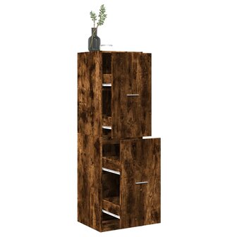 Apothekerskast 40x41x144,5 cm bewerkt hout gerookt eikenkleurig 1