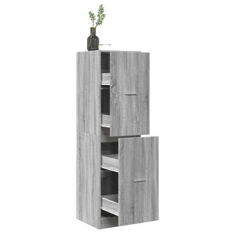 Apothekerskast 40x41x144,5 cm bewerkt hout grijs sonoma eiken 1