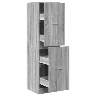 Apothekerskast 40x41x144,5 cm bewerkt hout grijs sonoma eiken 2