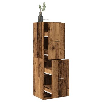 Apothekerskast 40x41x144,5 cm bewerkt hout oud houtkleurig 1