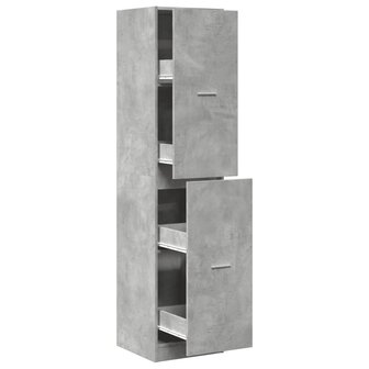 Apothekerskast 40x41x174,5 cm bewerkt hout betongrijs 2