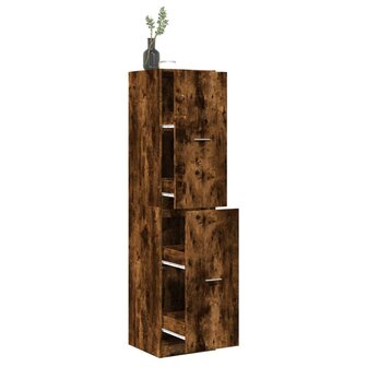 Apothekerskast 40x41x174,5 cm bewerkt hout gerookt eikenkleurig 1