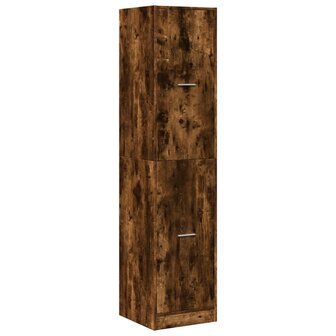 Apothekerskast 40x41x174,5 cm bewerkt hout gerookt eikenkleurig 3