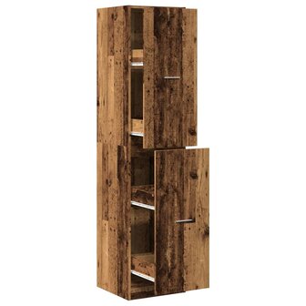 Apothekerskast 40x41x174,5 cm bewerkt hout oud houtkleurig 2