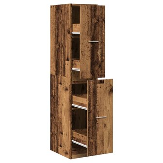 Apothekerskast 30x41x144,5 cm bewerkt hout oud houtkleurig 2