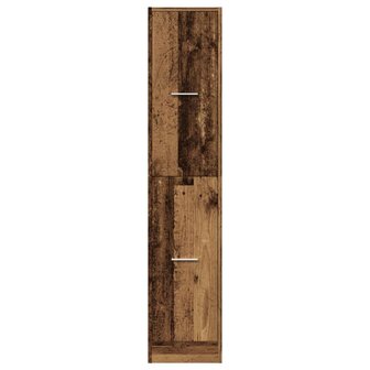 Apothekerskast 30x41x144,5 cm bewerkt hout oud houtkleurig 5