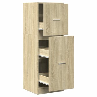 Apothekerskast 40x41x118 cm bewerkt hout sonoma eikenkleurig 2