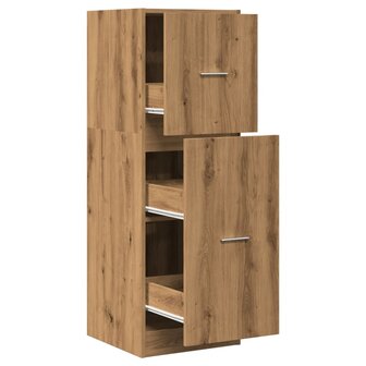 Apothekerskast 40x41x118 cm bewerkt hout artisanaal eikenkleur 2