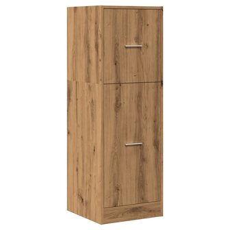 Apothekerskast 40x41x118 cm bewerkt hout artisanaal eikenkleur 3