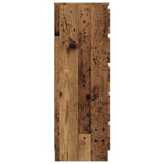 Ladekast 60x36x103 cm bewerkt hout oud houtkleurig 5