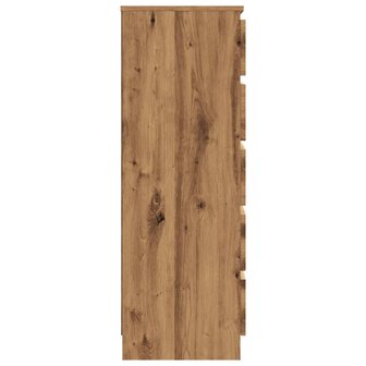 Ladekast 60x36x103 cm bewerkt hout artisanaal eikenkleur 5