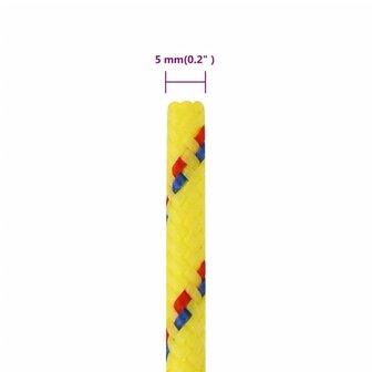 Boottouw 5 mm 25 m polypropyleen geel 6