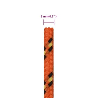 Boottouw 5 mm 25 m polypropyleen oranje 6