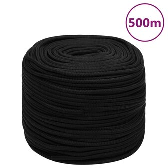 Werktouw 8 mm 500 m polyester zwart 1