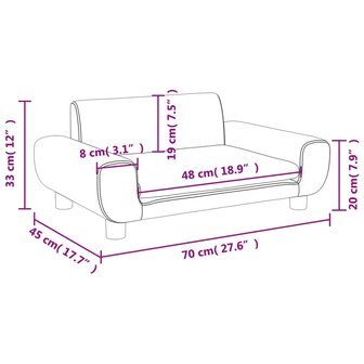 Kinderbank 70x45x33 cm fluweel zwart 7