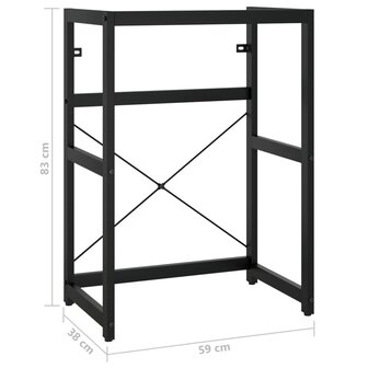 Wastafelframe 59x38x83 cm ijzer zwart 7